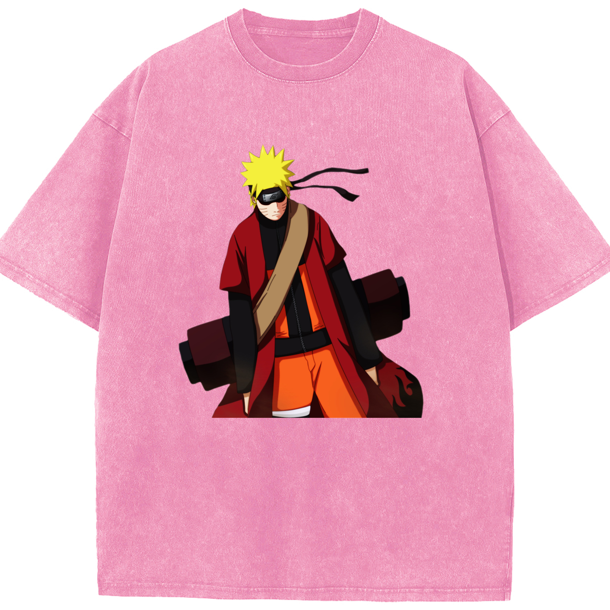 （画像用） NARUTO -ナルト- うずまき ナルト Uzumaki Naruto 綿100% ヴィンテージ風 半袖Tシャツ（フロントプリント）